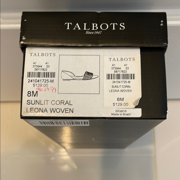 Talbots Sunlit Coral Leona Woven Sandals - Picture 4 of 4